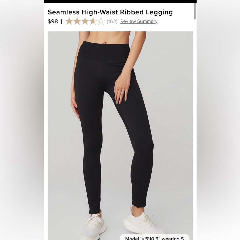 Seamless high waist ribbed leggings and seamless bra
